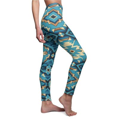 Womens Skinny Casual Leggings All Over Print Southwestern Navajo Native American